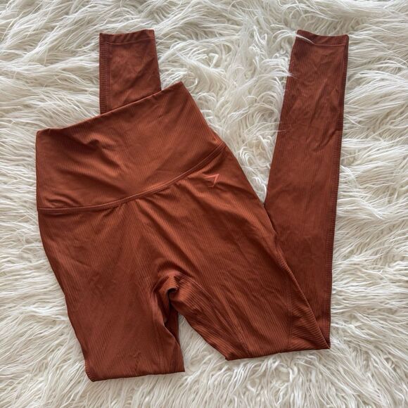 Gymshark Pants - Gymshark Ribbed Leggings Copper Brown Size XS